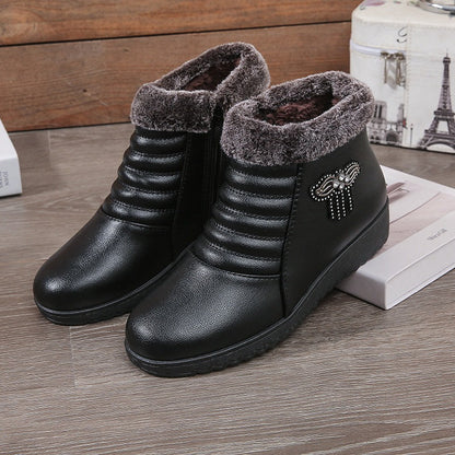 Women's Winter Ankle Boots with Side Zipper