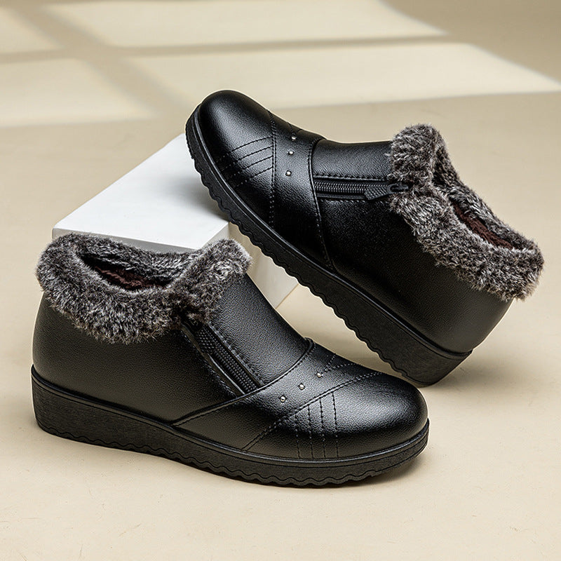 Women's Winter Ankle Boots with Side Zipper
