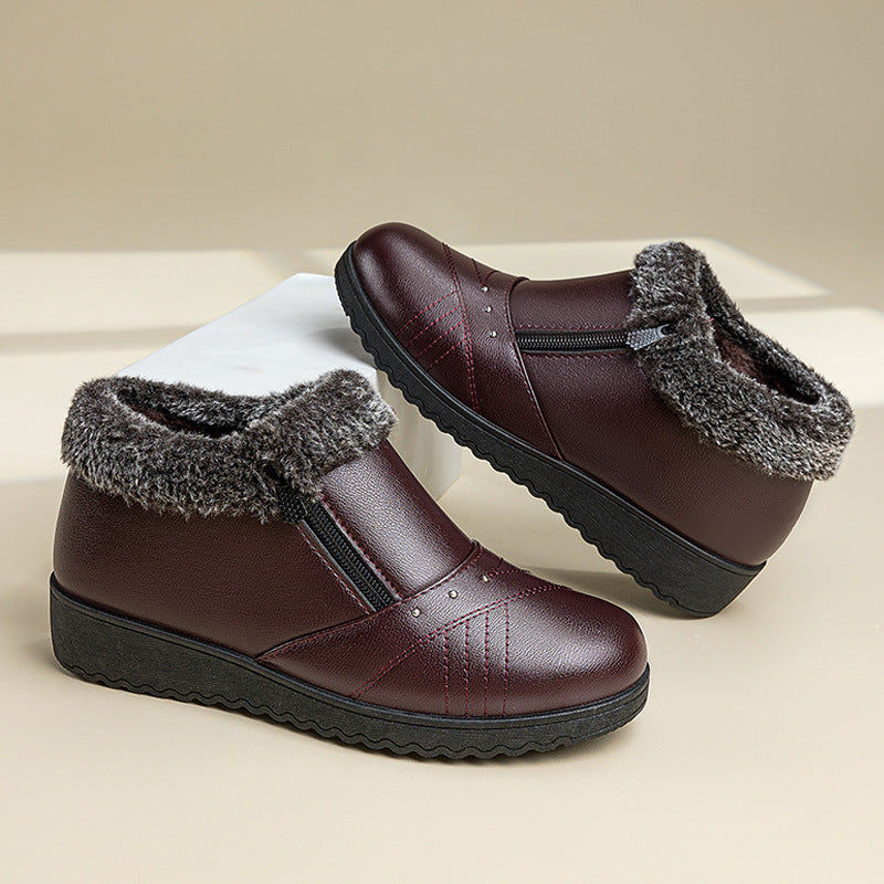 Women's Winter Ankle Boots with Side Zipper