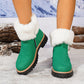 Women's Faux Fur Ankle Snow Boots with Zipper