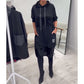 Trendy Loose Hooded Dress with Sequin Patchwork
