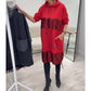 Trendy Loose Hooded Dress with Sequin Patchwork