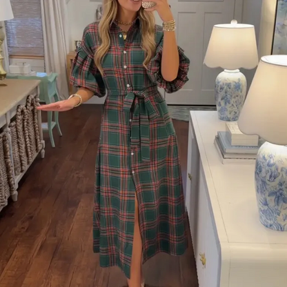 Women's Casual Plaid Maxi Shirt Dress👗BUY 2 GET FREE SHIPPING