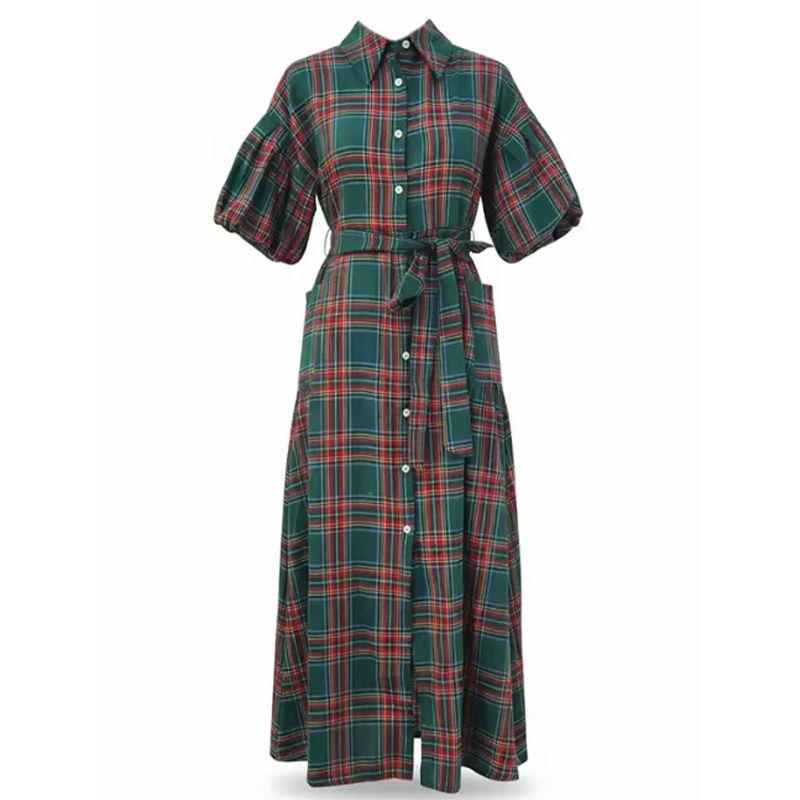 Women's Casual Plaid Maxi Shirt Dress👗BUY 2 GET FREE SHIPPING