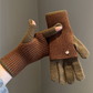 Warm & Stylish Color-Block Convertible Gloves