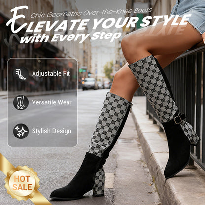 Women's Chunky Heel Knee-High Boots【FREE SHIPPING】