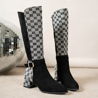 Women's Chunky Heel Knee-High Boots【FREE SHIPPING】