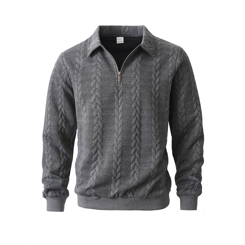 🔥New arrivals offer-Men's Casual Half-Zip Cable-Knit Sweater