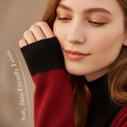 Women's Plush-Lined Fake Two-Piece Sweater