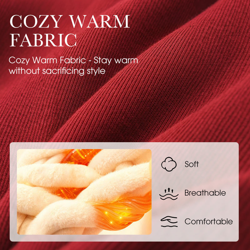 Women's Plush-Lined Fake Two-Piece Sweater