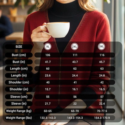 Women's Plush-Lined Fake Two-Piece Sweater