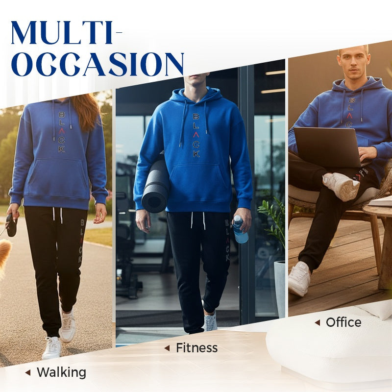 Men's Fashion Letter-Print Hoodie & Joggers Set【FREE SHIPPING】