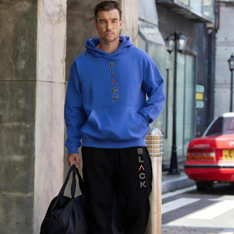 Men's Fashion Letter-Print Hoodie & Joggers Set【FREE SHIPPING】