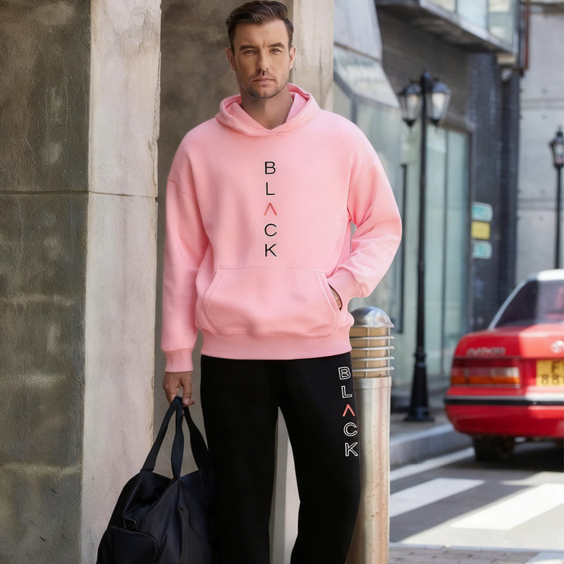 Men's Fashion Letter-Print Hoodie & Joggers Set【FREE SHIPPING】