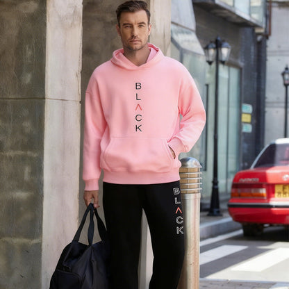 Men's Fashion Letter-Print Hoodie & Joggers Set【FREE SHIPPING】