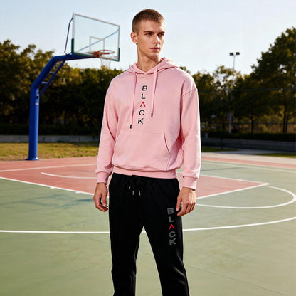 Men's Fashion Letter-Print Hoodie & Joggers Set【FREE SHIPPING】