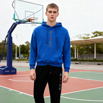 Men's Fashion Letter-Print Hoodie & Joggers Set【FREE SHIPPING】