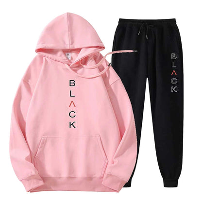 Men's Fashion Letter-Print Hoodie & Joggers Set【FREE SHIPPING】