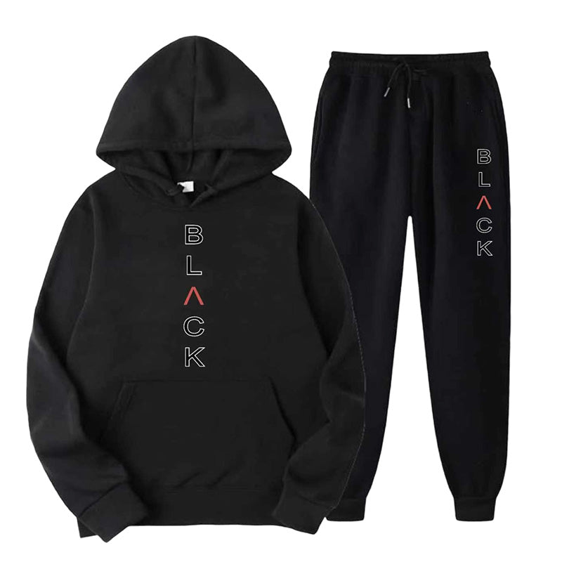 Men's Fashion Letter-Print Hoodie & Joggers Set【FREE SHIPPING】