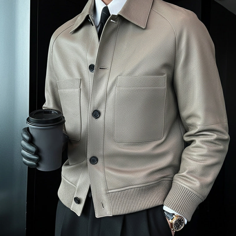 ⏰50% OFF💥💥Men's Classic Faux Leather Jacket