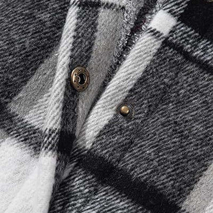 🔥Hot Sale 50% OFF🔥⏰Women’s Classic Cozy Plaid Hooded Jacket🧥