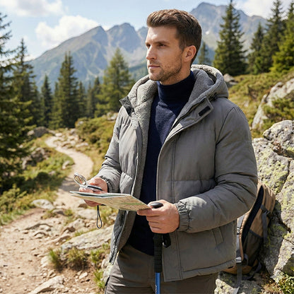Men’s Cold-Resistant Windproof Thermal-Lined Hooded Coat 【FREE SHIPPING】