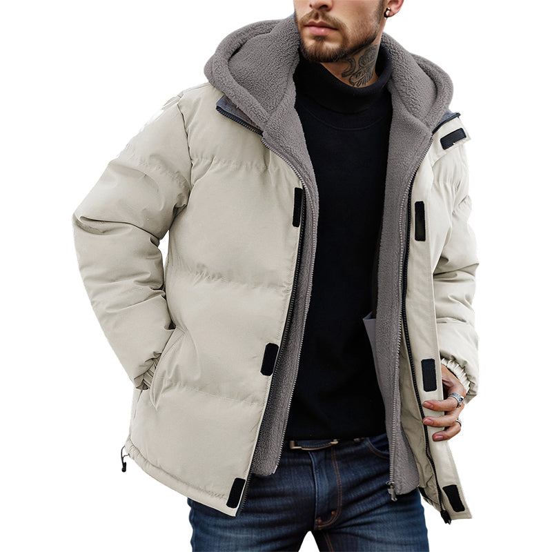 Men’s Cold-Resistant Windproof Thermal-Lined Hooded Coat 【FREE SHIPPING】
