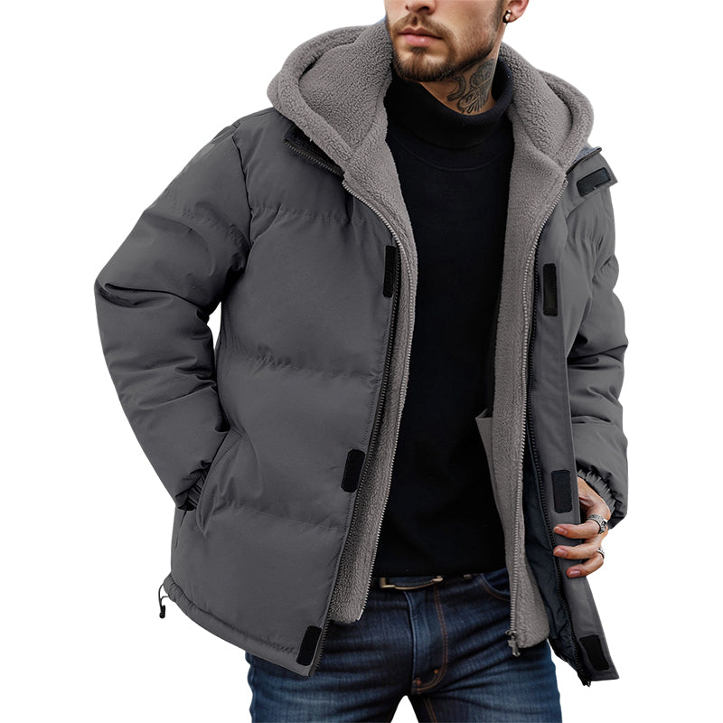 Men’s Cold-Resistant Windproof Thermal-Lined Hooded Coat 【FREE SHIPPING】