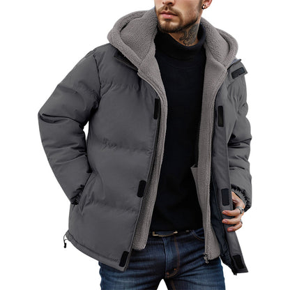 Men’s Cold-Resistant Windproof Thermal-Lined Hooded Coat 【FREE SHIPPING】