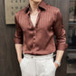 Men's Fashion Pleated Stripe Shirt【FREE SHIPPING】