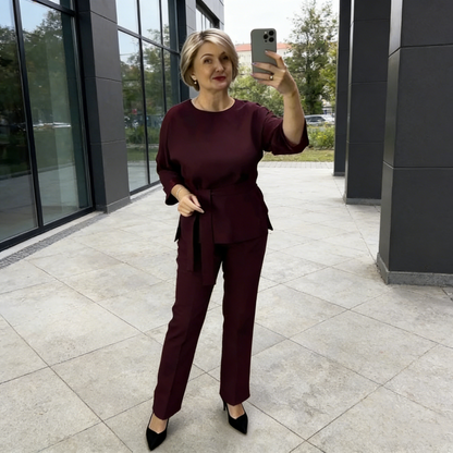 Women's Elegant Top & Pants 2-Piece Set