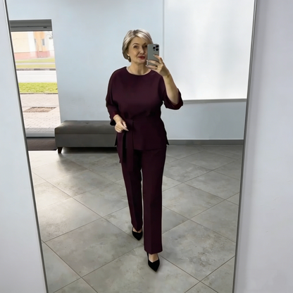 Women's Elegant Top & Pants 2-Piece Set