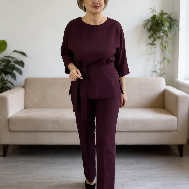 Women's Elegant Top & Pants 2-Piece Set