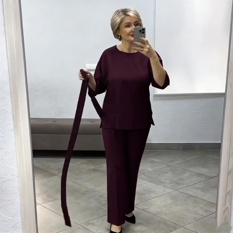 Women's Elegant Top & Pants 2-Piece Set