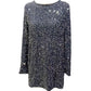 🔥LAST DAY 60% OFF💥👗Gift Choice - Long Sleeve Loose Sequined Tie-back Dress