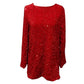 🔥LAST DAY 60% OFF💥👗Gift Choice - Long Sleeve Loose Sequined Tie-back Dress