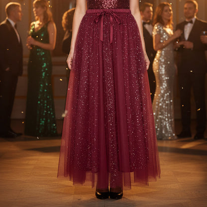 Women's Sparkle Top & Tulle Skirt Set