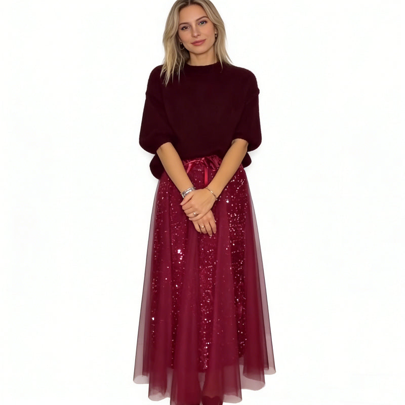 Women's Sparkle Top & Tulle Skirt Set