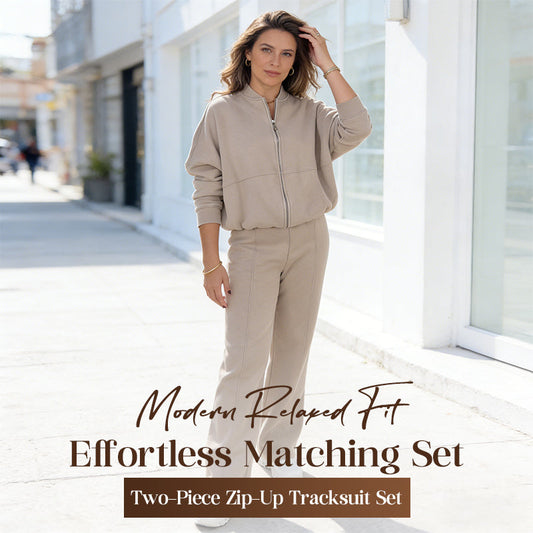 Women's Two-Piece Zip-Up Tracksuit Set
