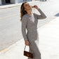 Women's Knit Crop Top & Maxi Skirt Set
