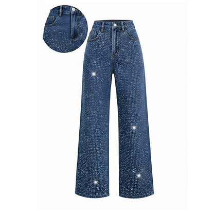 ⏳Limited-time 50% off⏰Women’s Stylish Rhinestone Embellished Jeans💎👖