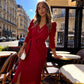 Women's Elegant V-Neck Wrap Dress