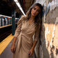 Women's Elegant V-Neck Wrap Dress
