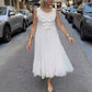 Women's Long-Sleeve Tops & Sleeveless Dress 2-Piece Set