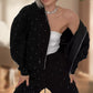 Women's Polka Dot Zip-Up Hoodie & Pants 2-Piece Set