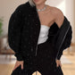Women's Polka Dot Zip-Up Hoodie & Pants 2-Piece Set