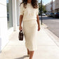 Elegant Bow-Detail Top & Sequin Skirt Set