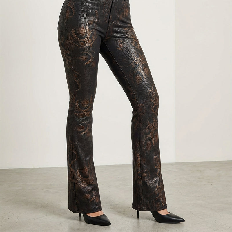 Women's Retro Snakeskin Print Flare Jeans❤️BUY 2 GET FREE SHIPPING