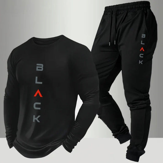 Men's Crewneck Top & Pants 2-Piece Set