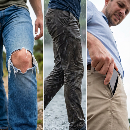 Men's Tactical Hiking Pants with Zipper Pockets